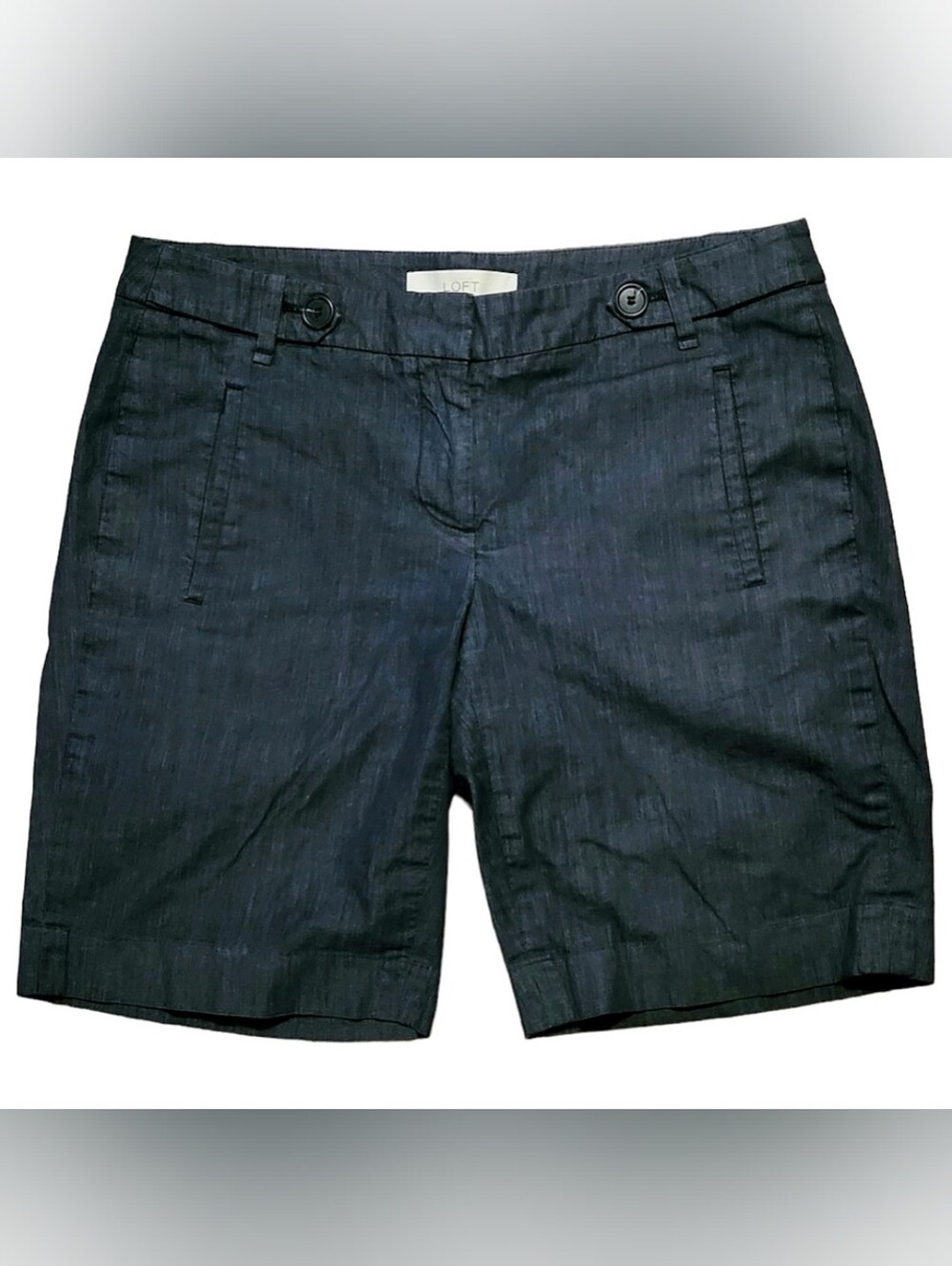 Ann Taylor LOFT Chambray Bermuda Shorts Sz 2